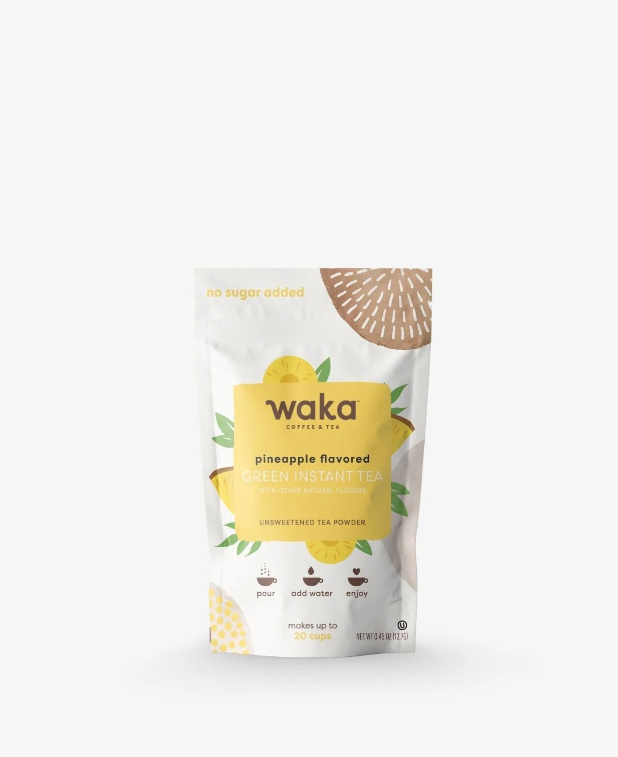 Unsweetened Pineapple Flavored Green Instant Tea Sample Packet