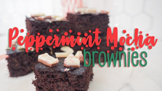 Peppermint Mocha Black Bean Brownies Using Instant Coffee