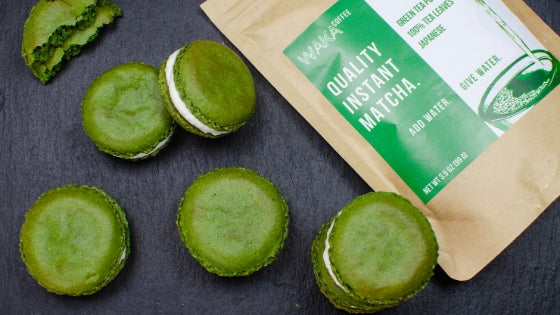 how to make instant matcha powder macaron recipe
