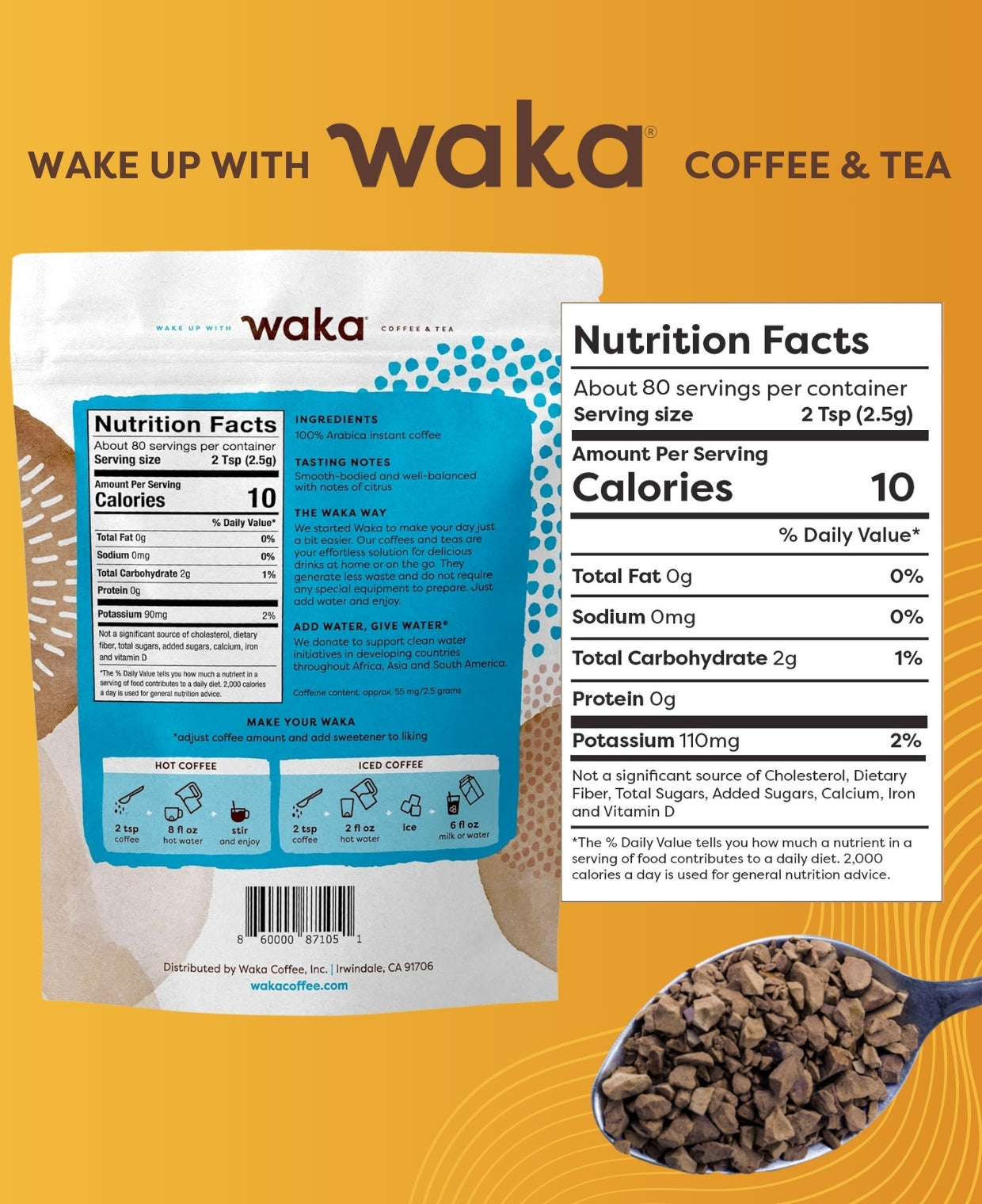 Medium Roast Premium Instant Coffee - 8 oz Bulk Pouch