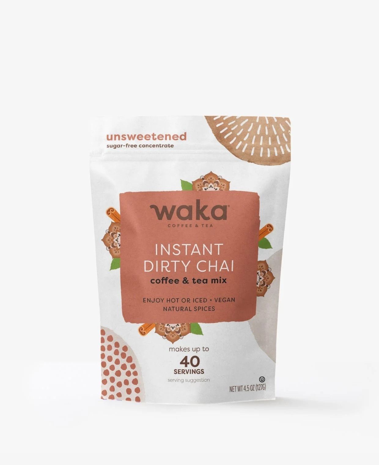 Unsweetened Instant Dirty Chai Coffee and Tea Mix - 4.5 oz Pouch