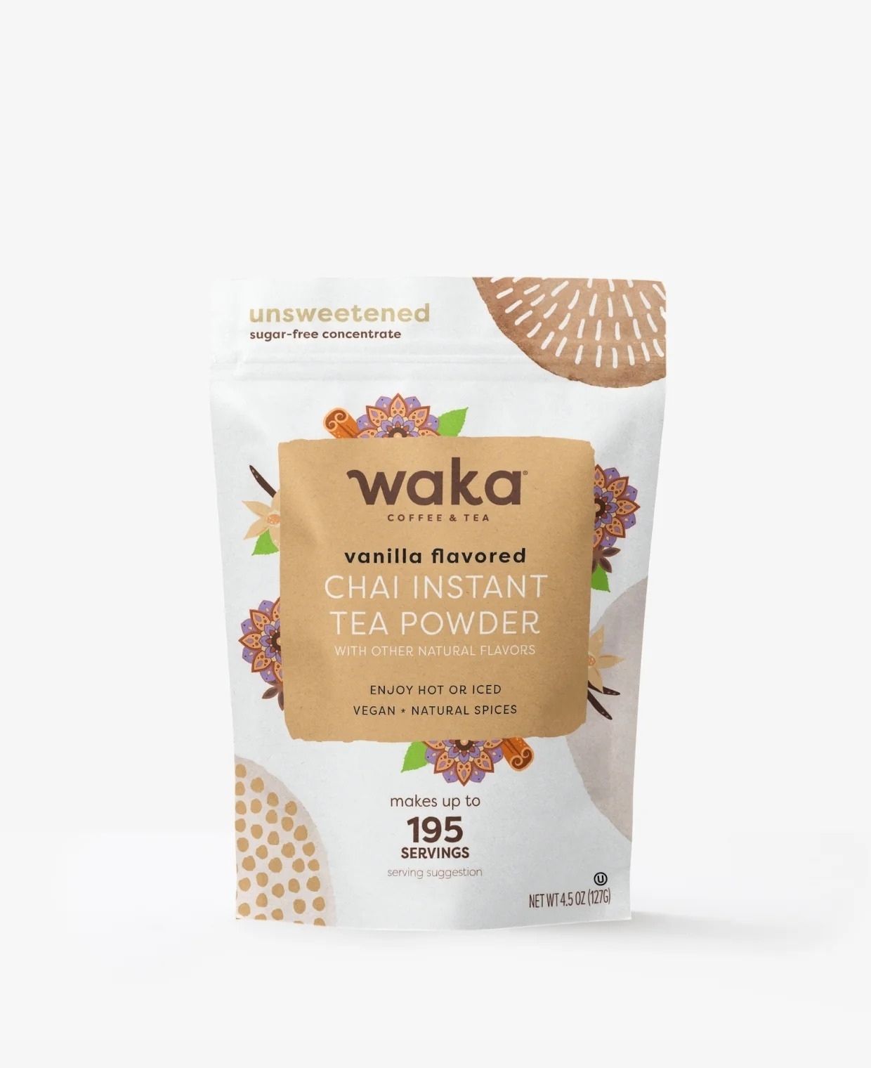 Unsweetened Vanilla Instant Chai Tea - 4.5 oz Pouch