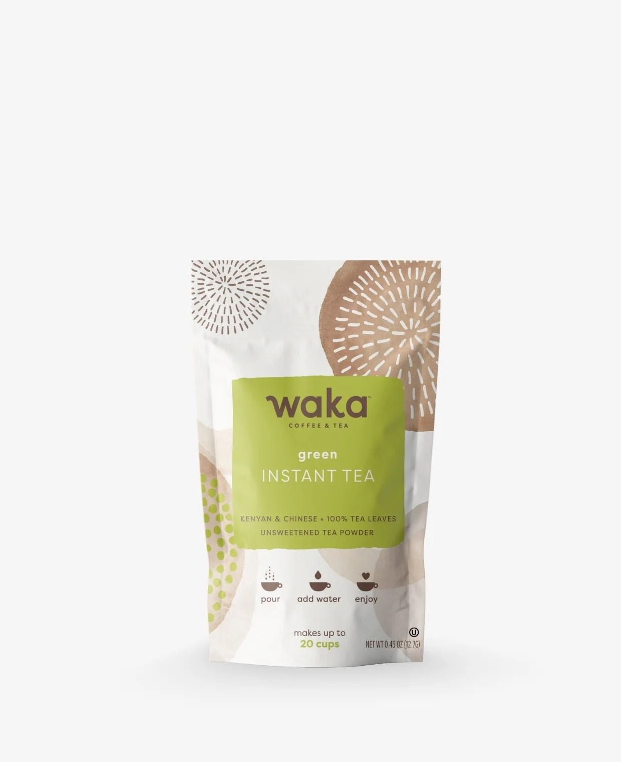 green instant tea powder