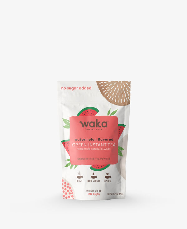 Unsweetened Watermelon Flavored Green Instant Tea Travel Size/Sample Packet (20 Servings)