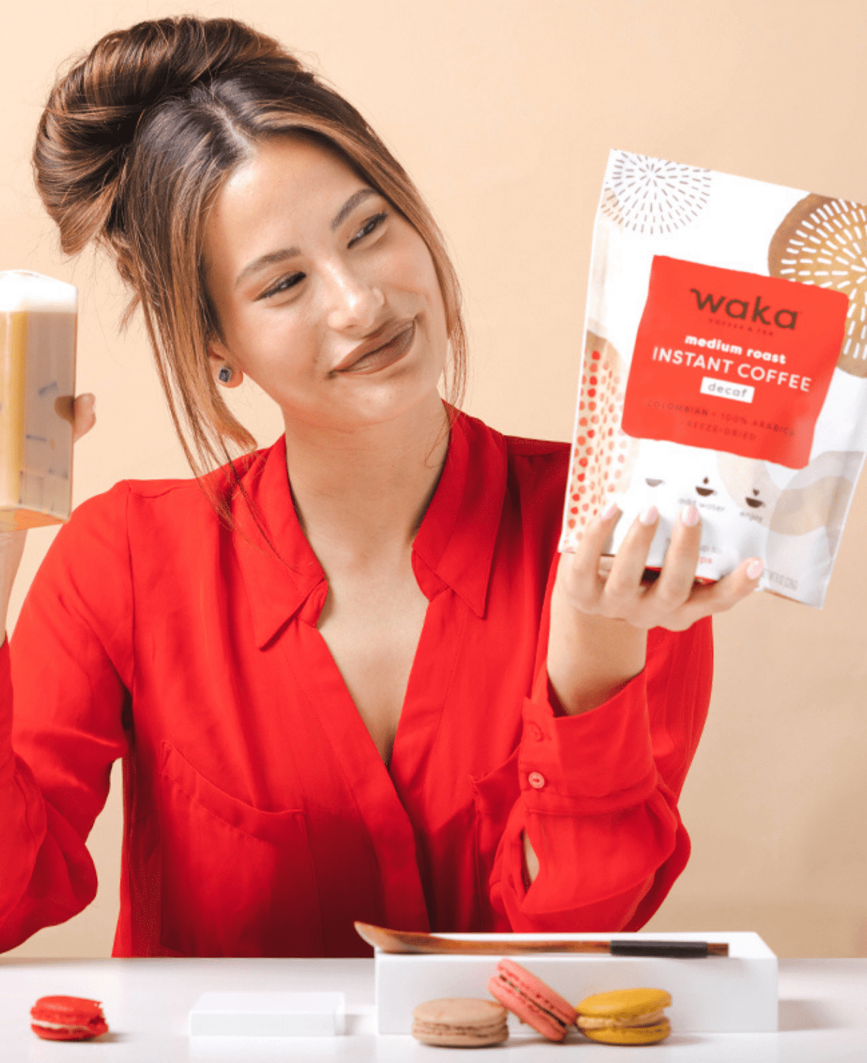 ✨ワカコページ✨ WAKACOFFEE® Medium Roast Decaf Instant Coffee - 8 oz Pouch