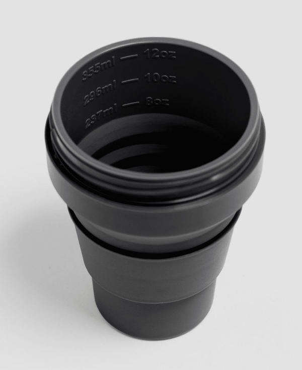 12 oz Collapsible Coffee Cup by Stojo - Carbon