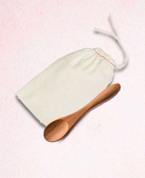 Short Wooden Spoon With Bag