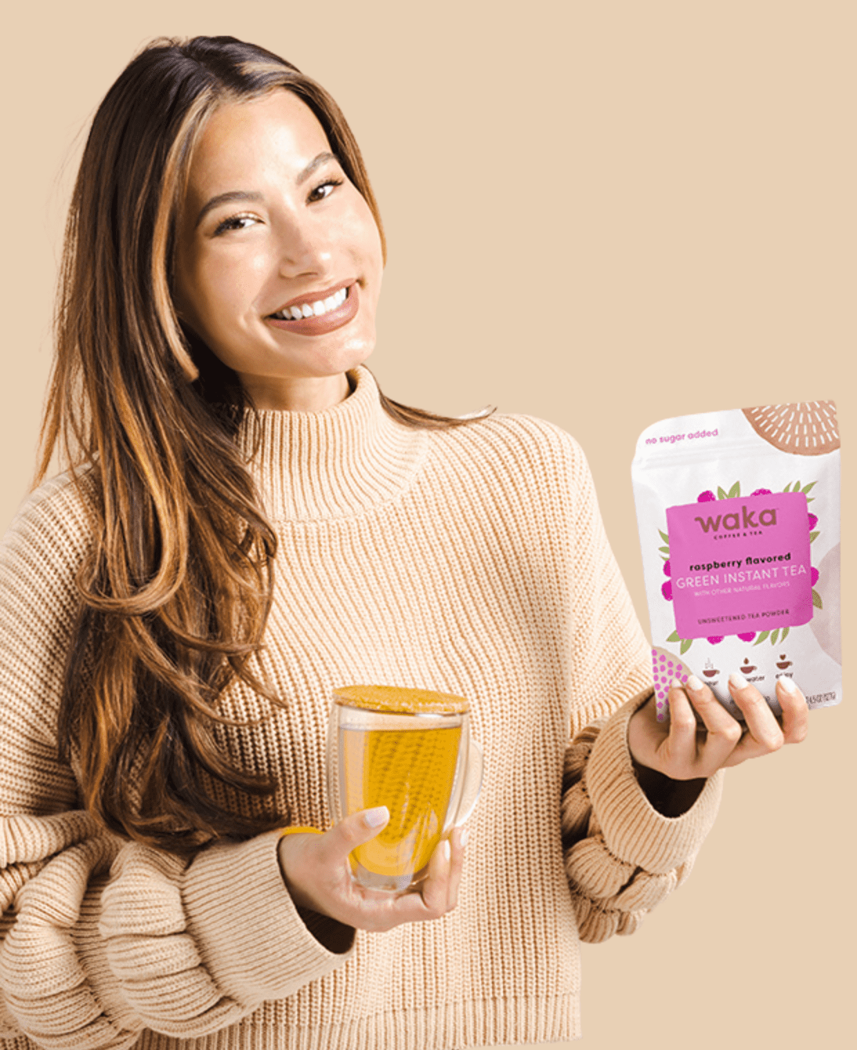 Waka | Raspberry Flavored Green Instant Tea 4.5 oz Bag