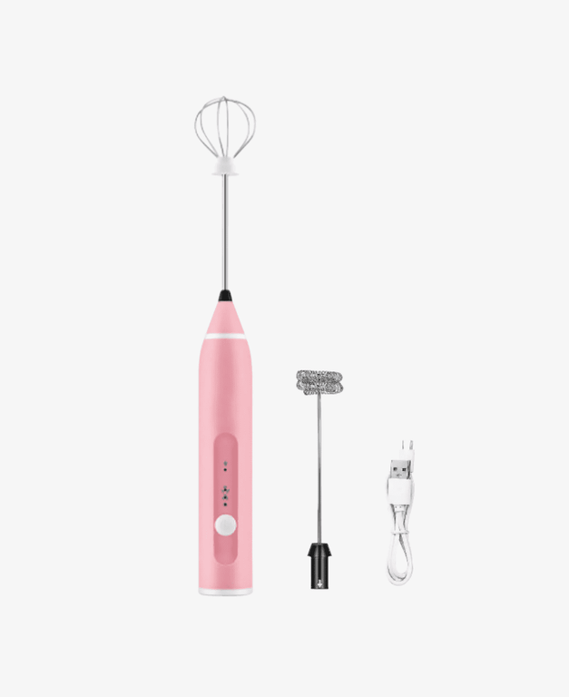  OUTFYT Whisks For Cooking, USB Electric Whisk Automatic  Hand-held Foam Coffee Maker Whisk Whisk Portable Kitchen Milk Cream Tool  (Color : Pink): Home & Kitchen